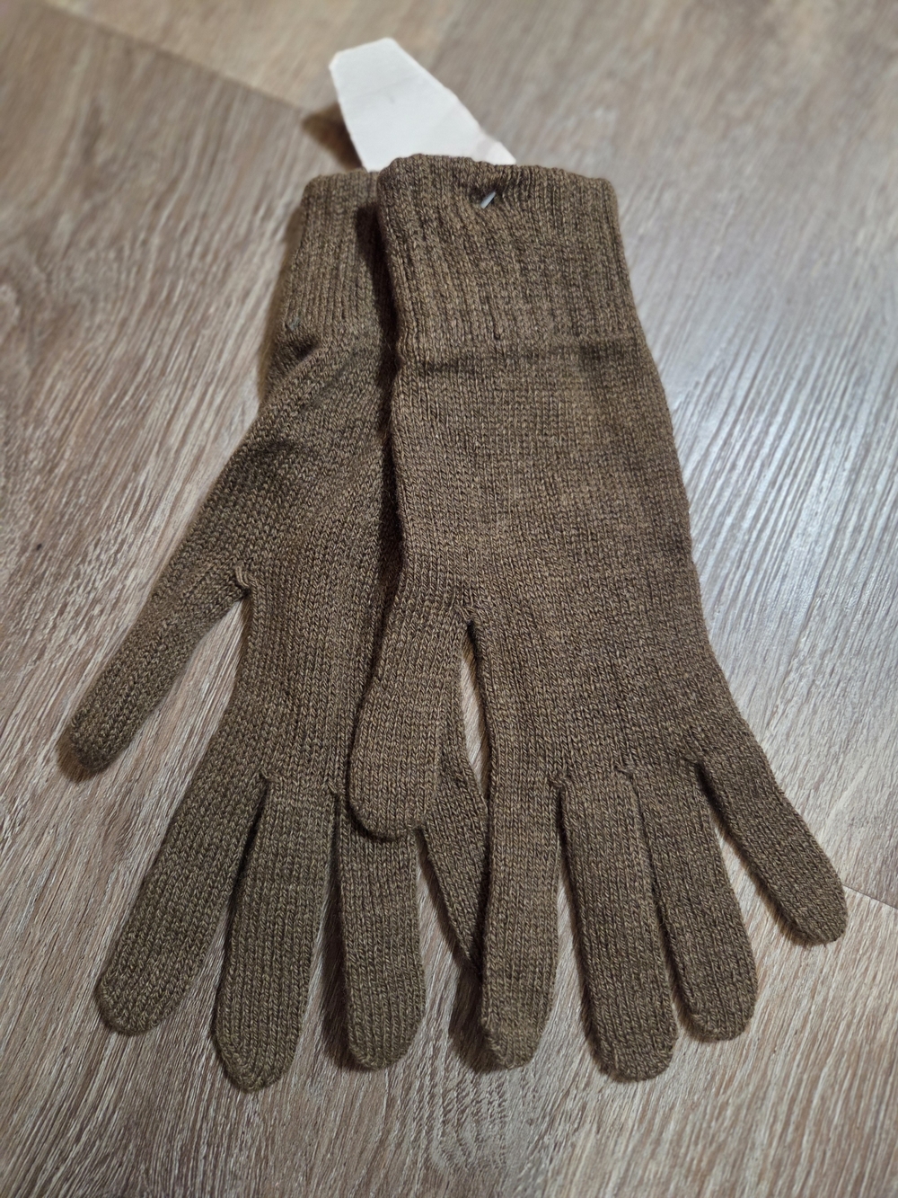 100% Cashmere Brown Knit Gloves Made in Scotland Luxury Winter Accessories